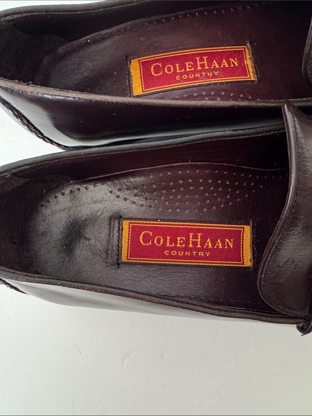 Cole Haan Size 7.5B Ladies Burgundy Leather Penny Loafers Old Money Preppy - Picture 4 of 8